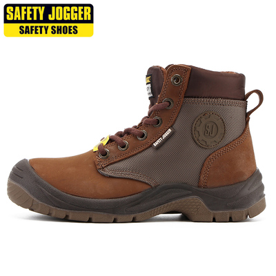 鞍琸宜Dakar劳保鞋SafetyJogger安全鞋防砸防T刺防静电深棕色包邮
