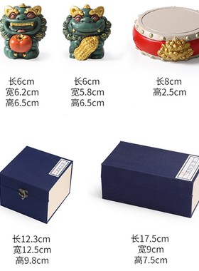 国风石狮子高级感小众q摆件办公室工位客厅桌面装饰品乔迁新居礼