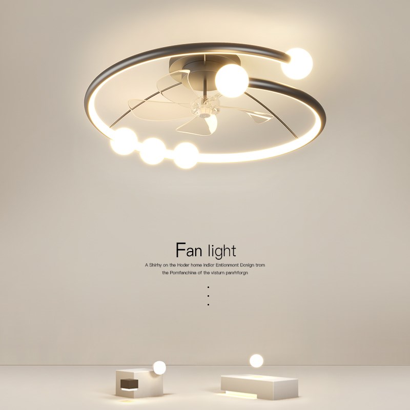 风扇灯2024新款餐厅全光谱护眼卧室灯风扇一体静音客厅led吸顶灯