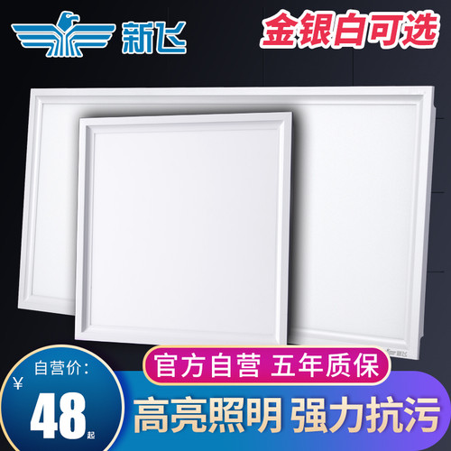 新飞集成吊顶lehd灯厨房卫生间灯铝扣板嵌入式30x60x300x600平板