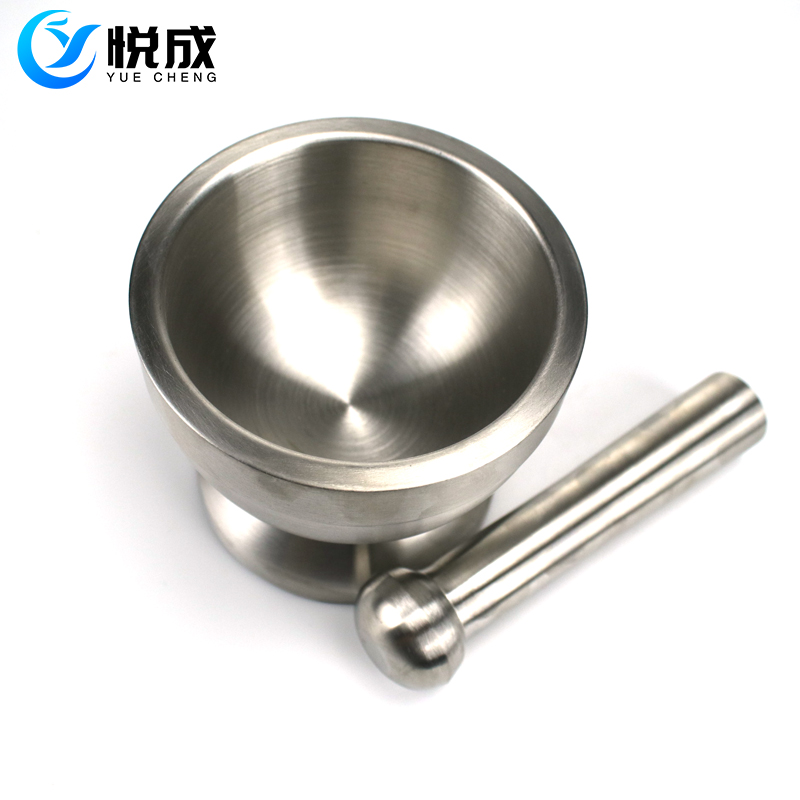 实验室不锈d钢研钵不锈钢捣碎器家用研磨手动石臼擂钵晶体粉末试