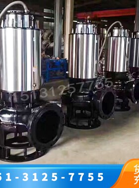 WQ污水泵大功率潜污泵37kwx132kw大流量大口径潜水排污工业抽水泵