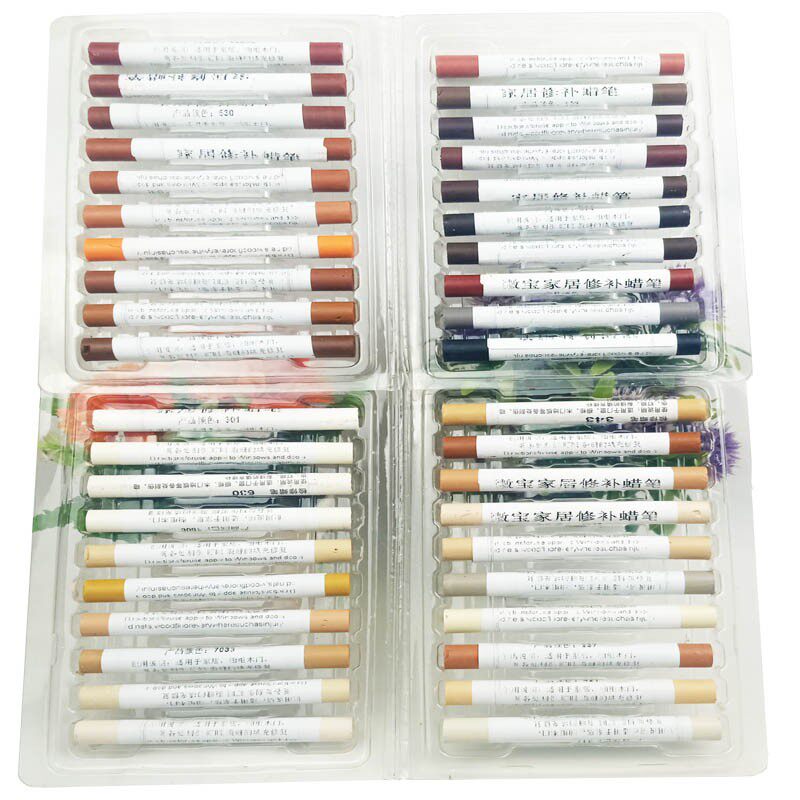 家具修补蜡笔套装20色r修色地板修复材料复合实木维修补漆膏填坑