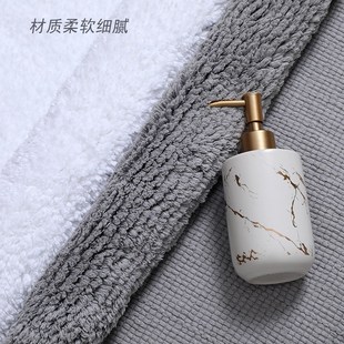 酒店地巾全棉浴室地垫民宿宾v馆美容院会所卫生间吸水防滑定制log