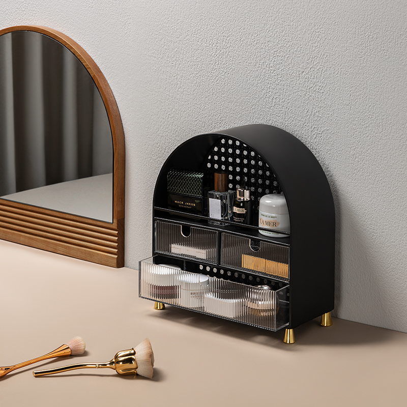 dvzodlxn多尔顿亚克力桌面化妆品收纳盒梳妆台口红香水抽屉置物架