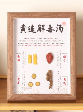 中草药标本diy中医馆药店展示A中药相框中药药材标本画装饰中式画