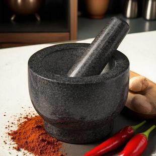 大号压蒜器天然家用石臼蒜臼子剥蒜器压蒜器商用蒜泥器手动捣药罐
