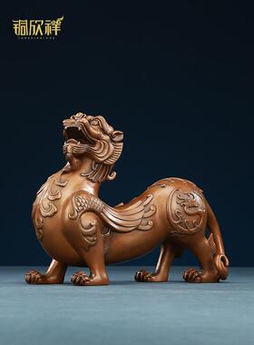 铜新乡铜吉祥兽皮绣饰品家居饰品客厅入口办公室工艺品饰品