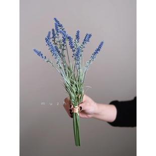 薰衣草可访问的豪华经典模拟花束客厅装饰餐桌花饰新年前夜花假花