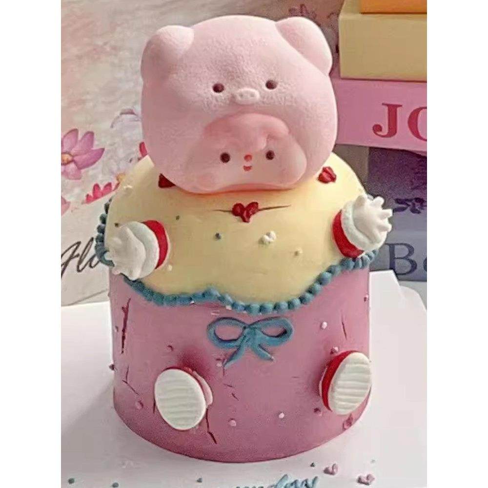 猪猪蛋糕装饰巧克力网红圈圈红宝石嘟嘟脸粉红色儿童生日烘焙配件,节庆用品/礼品,蛋糕/烘焙装饰用品,淘宝优惠券,粉丝福利购,淘宝优惠卷