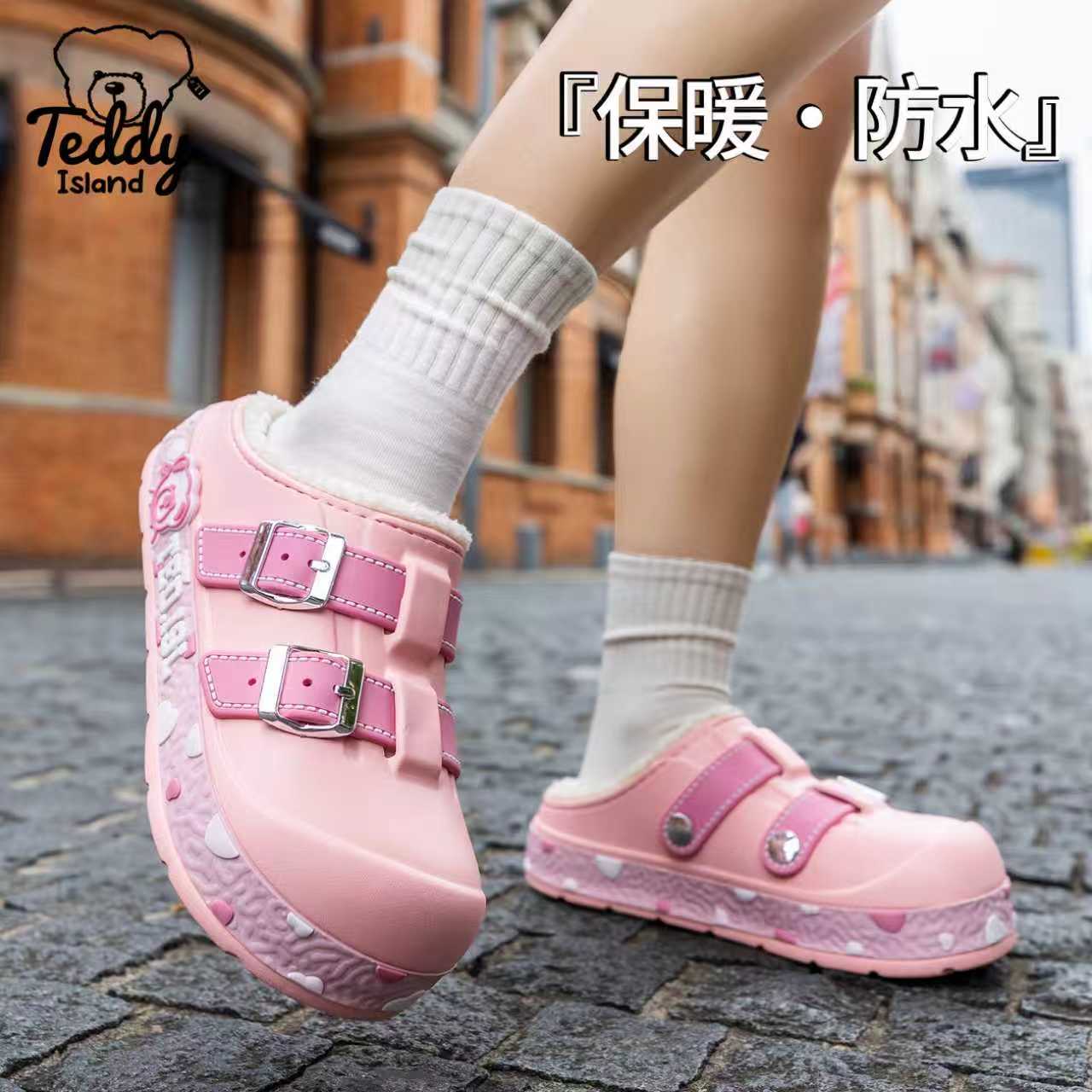 棉拖鞋秋冬博肯鞋女款居家