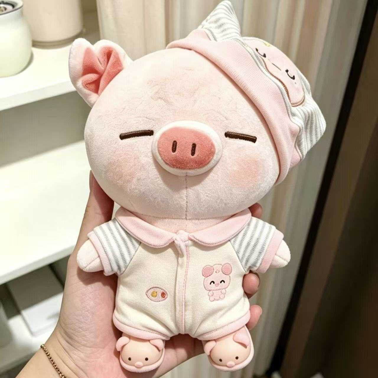 站姿睡衣小猪玩偶站立猪布娃娃