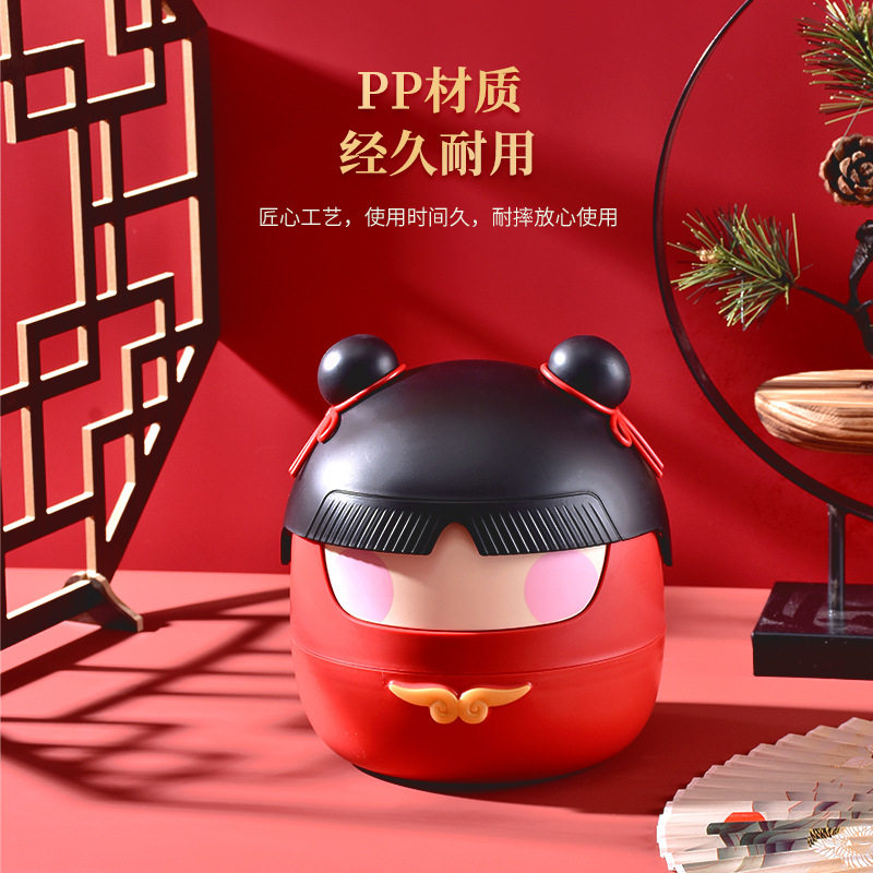桌面垃圾桶可爱娃娃迷你收纳桶