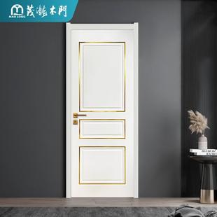 简约风格室内平开门隔音环保实木复合门卧室门承接酒店民宿工程门