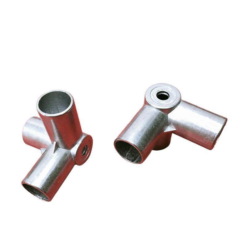 蚊帐支架三通接口配件接头卡套转接头零件压脚加厚铝金属不锈钢