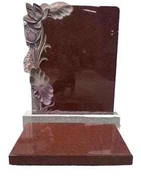 贵妃红墓碑花岗岩墓碑石材皇室红碑座套碑板材红色墓穴卧碑