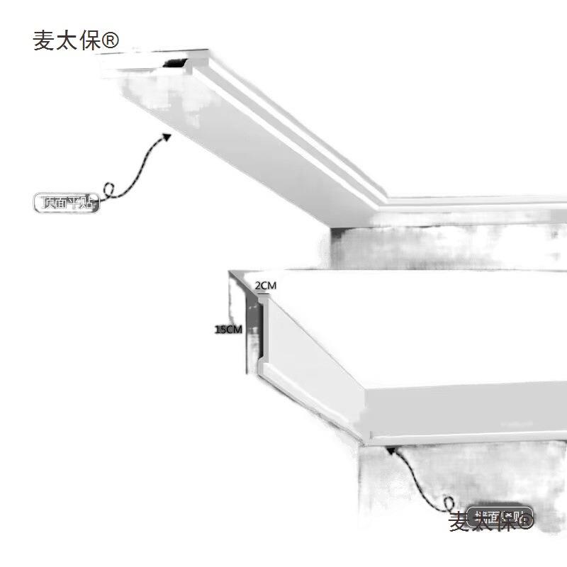 双眼皮石膏线自粘客吊顶装饰线条实木边框造型顶角麦太保图片