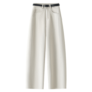 时尚弯刀牛仔裤女春秋2026新款超好看高腰宽松显瘦垂感弯刀裤气质