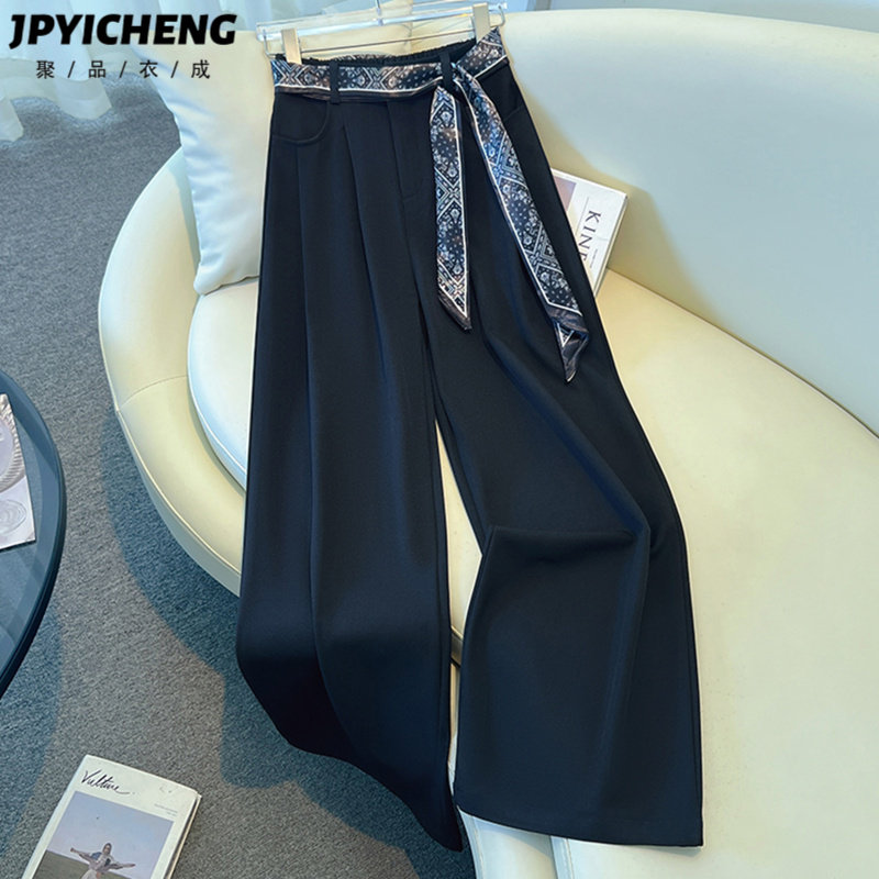藏青色西装裤女2025新款冬季爆款宽松高腰显瘦小个子窄版休闲裤子,女装/女士精品,休闲裤,淘宝优惠券,粉丝福利购,淘宝优惠卷