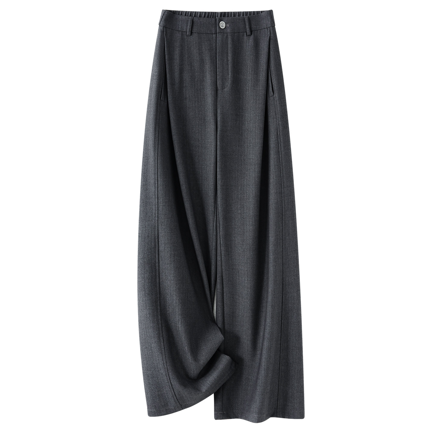 灰色职业西装裤子女2026新款春季高级感垂感直筒阔腿裤宽松休闲裤