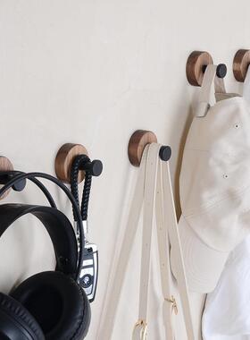 挂钩门后玄关衣柜壁挂衣钩挂衣架创意置物架实木挂勾免打孔挂衣钩