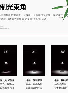 调焦轨道射灯服装店铺商用照画聚光2.4g调光色高显指导轨射灯