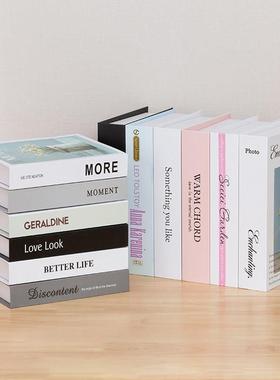 现代轻奢风小号仿真书样板间图书馆假书客厅电视柜创意装饰摆件