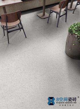 星空灰半抛釉水磨石瓷砖客饭厅灰色地砖服装酒店连锁工程防滑瓷砖