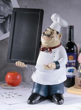 欧式厨师留言板欢迎牌摆件创意家居店铺橱窗西餐厅蛋糕装饰品摆设