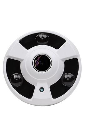 500万网路全景鱼眼室内高清音频摄像机POE广角监控监视器天视通安