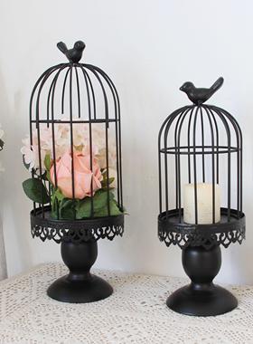 新款白色鸟笼装饰婚庆婚礼多肉花架挂饰绿植家居饰品阳台庭院铁艺