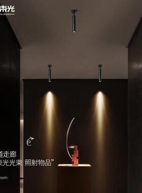 一束光聚光射灯W小角度明装酒吧清吧餐厅餐桌氛围商铺吸顶轨道灯