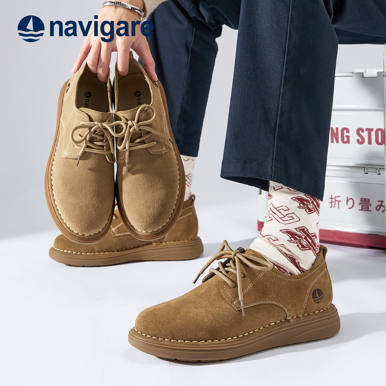 Navigare意大利小帆船男鞋马丁靴