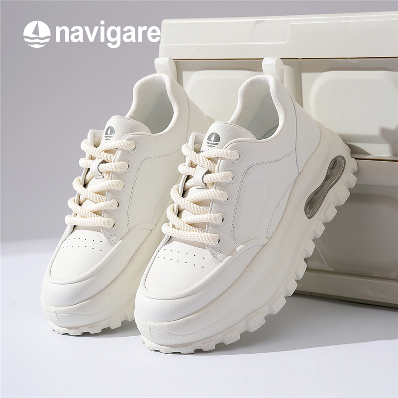 Navigare意大利小帆船男鞋老爹鞋2025夏季新款厚底增高百搭运动鞋