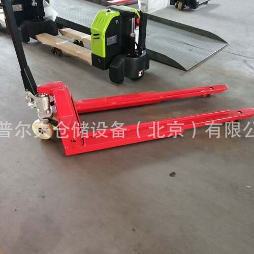 非标货叉加长加宽超短超窄低放手动液压托盘搬运车地牛手拖车
