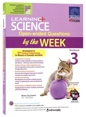 SAP 科学开放问题练习册 Learning Science Open-Ended Questions By The Week Workbook 3 三年级 学习系列教辅 新加坡英文原版
