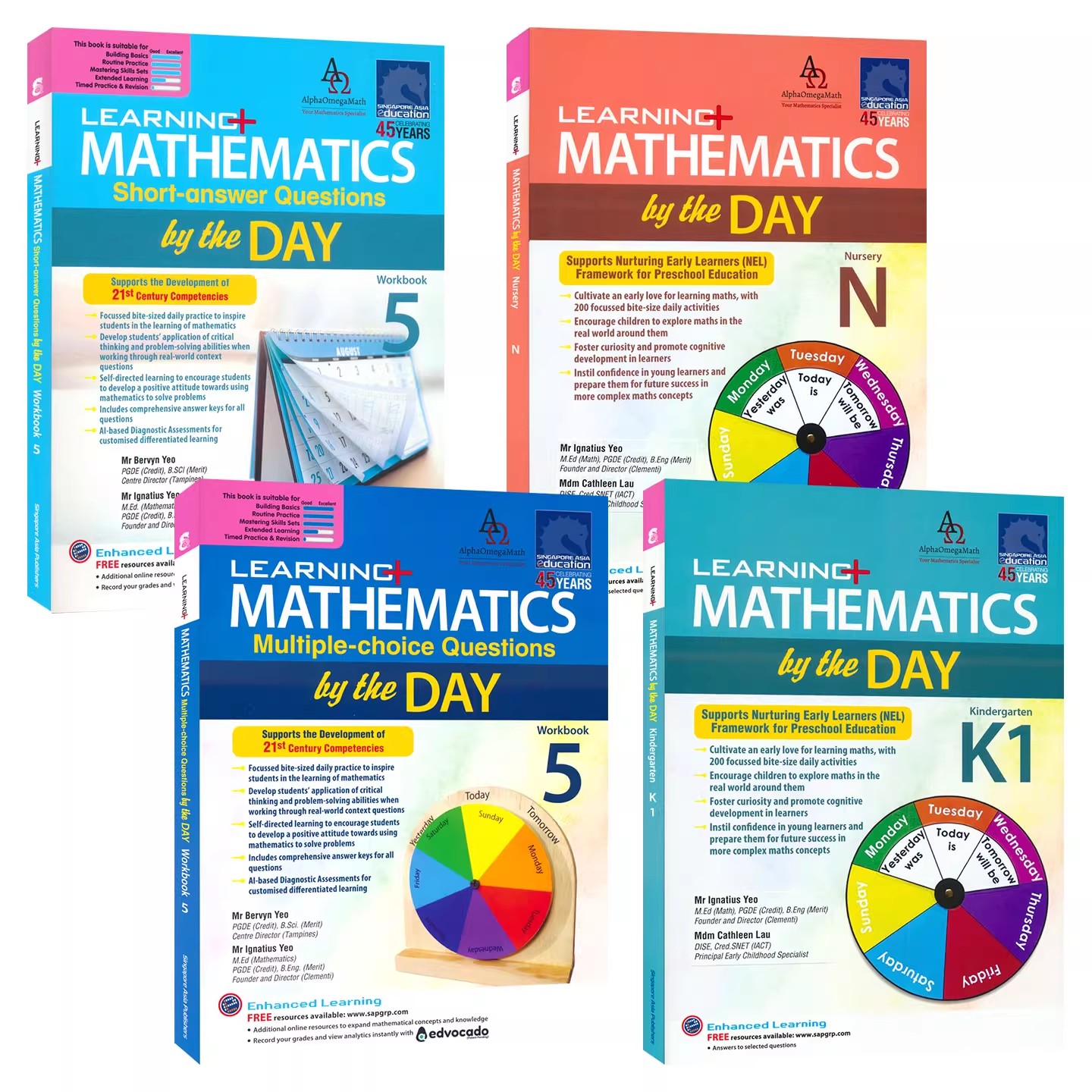 新加坡数学 SAP Learning Mathematics by the DAY Nursery MCQ 幼儿园 小学数学练习册 基础启蒙 选择题简答题 每日一练 英文原版