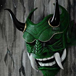 般若面具恐怖鬼脸面具鬼屋恐怖面具田狗面具万圣节摄影道具可怕