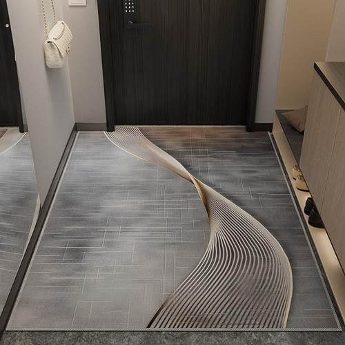 简约风入户门地垫高级客厅卧室地毯门垫进门口玄关脚垫耐脏免洗