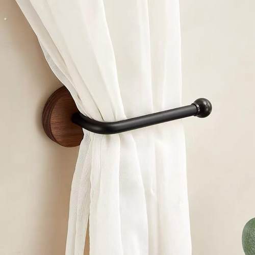 窗帘固定器卡扣挂钩免打孔扣环浴帘墙上勾子绑带门帘收纳收拢神器