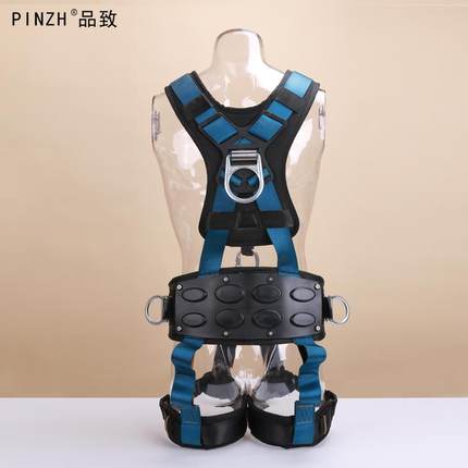 众安31215高空作业安全带五点式风电专用 国标双钩缓冲套装防坠器