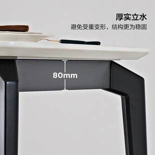 家居现代简约大理石餐桌高端长方形客厅吃饭家用饭桌670188