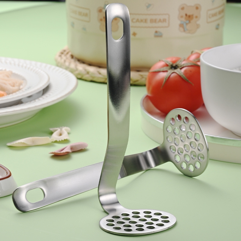 创意304不锈钢土豆压泥器 家用捣泥器宝宝辅食碾压器按压土豆泥勺