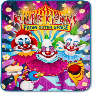 Killer Klowns 来自外太空人物拉舍尔羊毛盖毯 | 沙发床的柔软毛