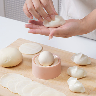 马年新款木制圆形压饺子皮模具神器压饺子皮模具实木擀面皮模具