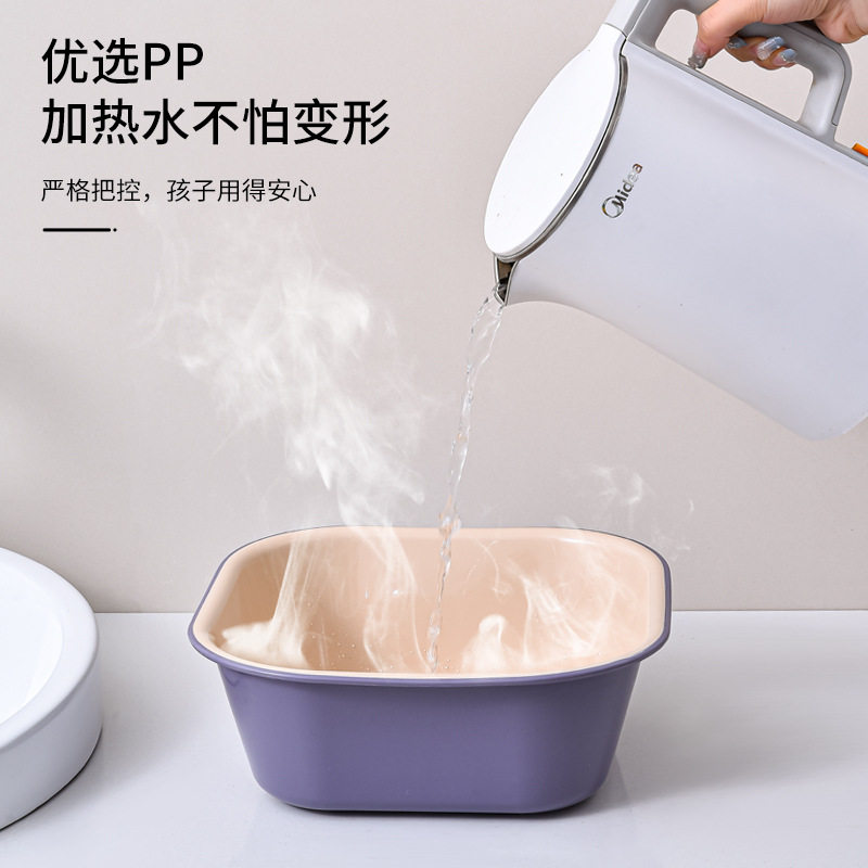 工厂推荐方形双层洗脸盆塑料加厚厨房洗菜盆卫生间洗衣盆大号单盆