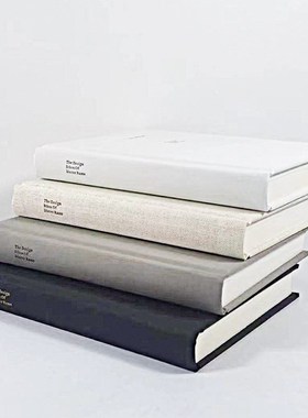 英文黑白灰风格简约布面纹仿真书本F样板房家居客厅书房摆件装饰