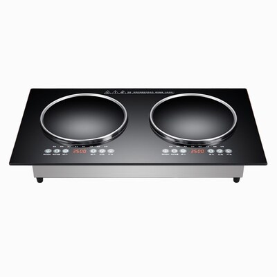家用嵌入式电陶炉双灶凹面s电磁炉7000W大功率电灶台爆炒猛火电炉