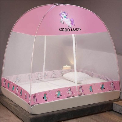 蒙古包蚊c帐免安装双开门家用折叠儿童纹帐单双人学生宿舍厂家