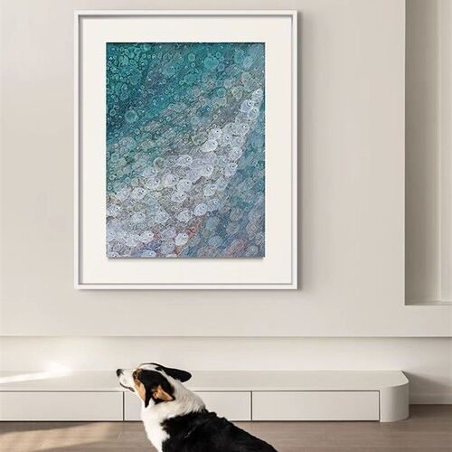 Happy Fish 极简现代高端装饰画壁画主卧床头高级V感轻奢简约挂画